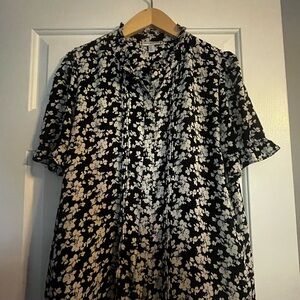 Tommy Hilfiger Black and White Floral Top